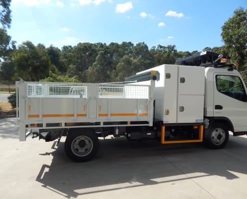 Hort Tipper with boxes, tank and tarp