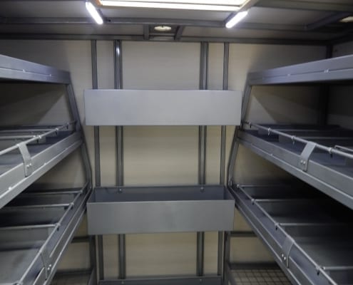 Autoklene Van - Racks and Skylight