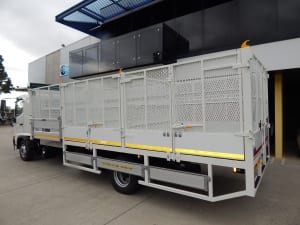 Cage tipper body with side tailgate